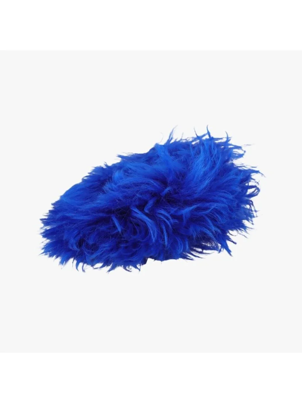 Chanel Shearling CC Hook Card Holder Blue Wool